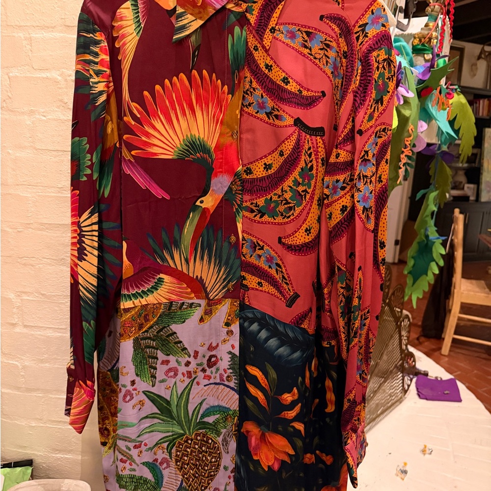FARM RIO Tropical Print Tunic/Mini Dress - Picture 2 of 7